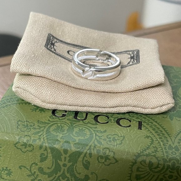 GUCCI Sterling Silver KNOT Ring
